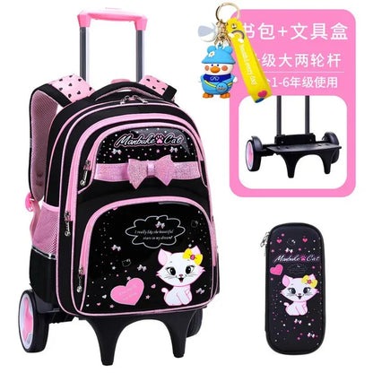 Children School Bags With Wheels Mochilas Kids Backpacks Trolley Luggage Girls school backpack bookbag kids Schoolbags