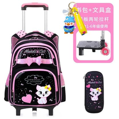 Children School Bags With Wheels Mochilas Kids Backpacks Trolley Luggage Girls school backpack bookbag kids Schoolbags