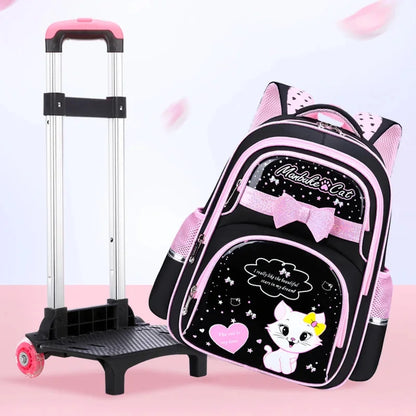 Children School Bags With Wheels Mochilas Kids Backpacks Trolley Luggage Girls school backpack bookbag kids Schoolbags