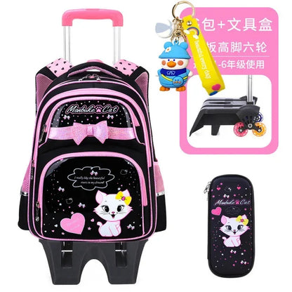 Children School Bags With Wheels Mochilas Kids Backpacks Trolley Luggage Girls school backpack bookbag kids Schoolbags
