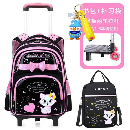 Children School Bags With Wheels Mochilas Kids Backpacks Trolley Luggage Girls school backpack bookbag kids Schoolbags