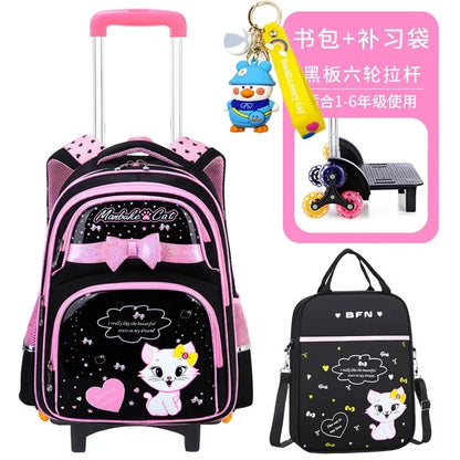 Children School Bags With Wheels Mochilas Kids Backpacks Trolley Luggage Girls school backpack bookbag kids Schoolbags