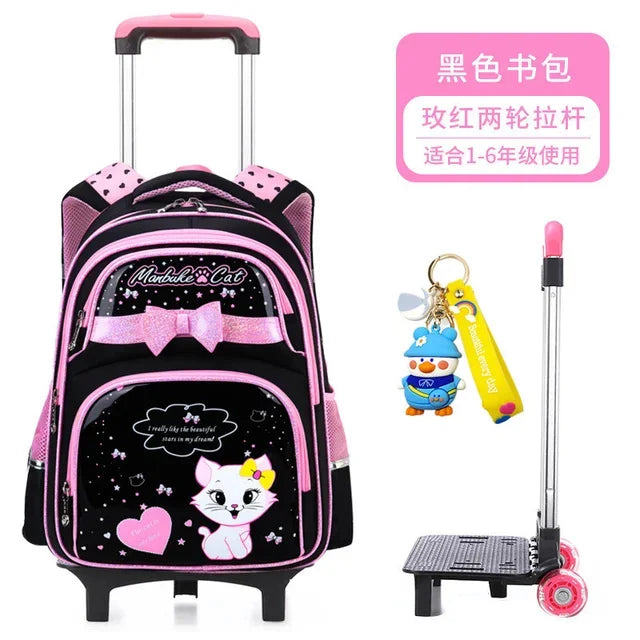 Children School Bags With Wheels Mochilas Kids Backpacks Trolley Luggage Girls school backpack bookbag kids Schoolbags