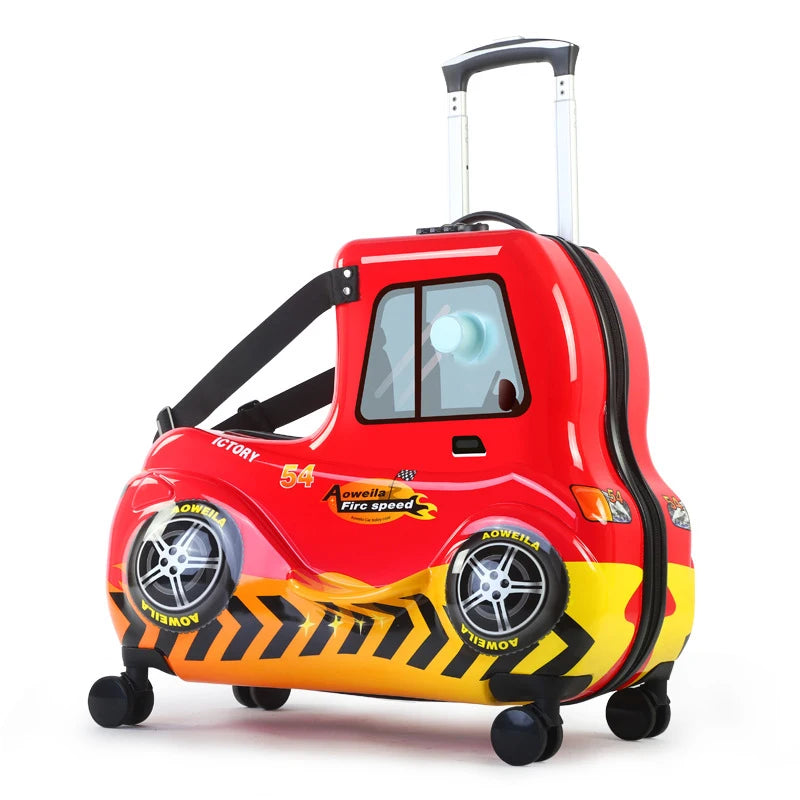 Children Scooter Travel Suitcase Trolley Bag Kids Boarding Password Trolley Case Rolling Luggage with Wheels