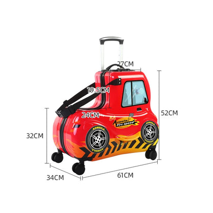 Children Scooter Travel Suitcase Trolley Bag Kids Boarding Password Trolley Case Rolling Luggage with Wheels
