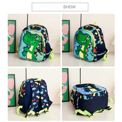 Children Sequins Cartoon Bookbag Kids Travel Backpack Glitter Mermaid Dinosaur SchoolBags for Kindergarten Primary School