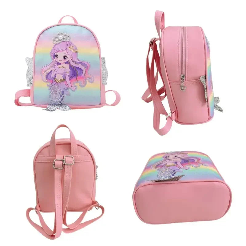 Children Sequins Cartoon Bookbag Kids Travel Backpack Glitter Mermaid Dinosaur SchoolBags for Kindergarten Primary School