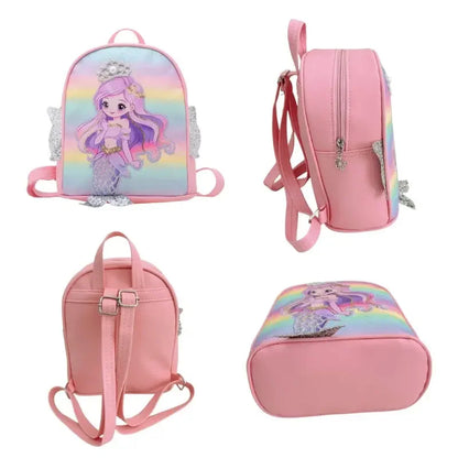 Children Sequins Cartoon Bookbag Kids Travel Backpack Glitter Mermaid Dinosaur SchoolBags for Kindergarten Primary School