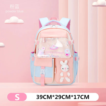 Children Transparent Cover School Bags Girls Satchel Primary Orthopedic School Backpack Princess Backpack Kids Schoolbag Mochila