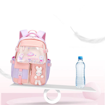 Children Transparent Cover School Bags Girls Satchel Primary Orthopedic School Backpack Princess Backpack Kids Schoolbag Mochila