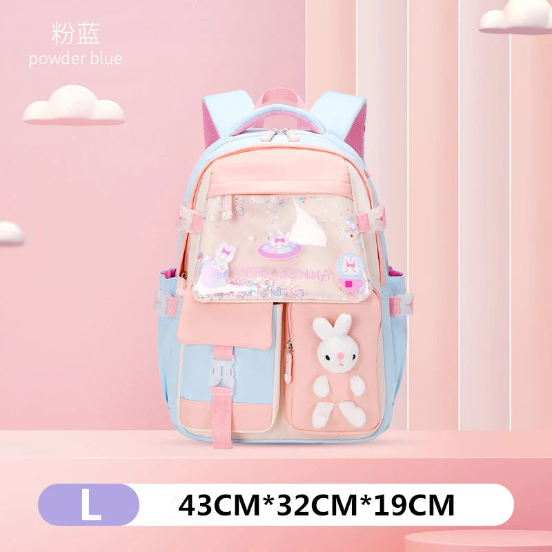 Children Transparent Cover School Bags Girls Satchel Primary Orthopedic School Backpack Princess Backpack Kids Schoolbag Mochila