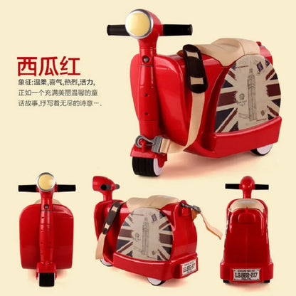 Children Travel luggage locker boy girl Can sit to ride car toy Accept 50KG baby Multifunction creative suitcase kids Drag box
