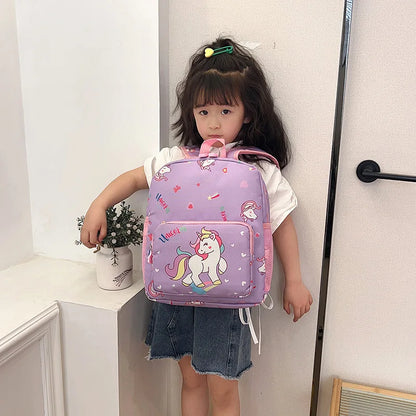Children's Backpack Cute Cartoon Unicorn Girl Backpack Ultralight Kindergarten Schoolbag Pink Princess Bag Back-to-school Gift