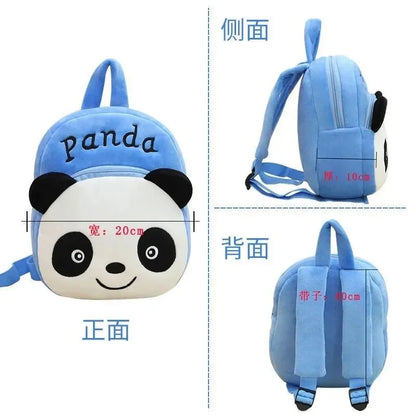 Children's Backpack Plush Embroidery Small Schoolbag Cartoon 1-6 Years Old Toddler Backpack Preschool Baby Daily Bag Travel Bag