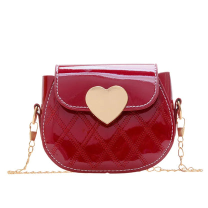 Children's Crossbody Bags Cute Little Girls Mini Shoulder Bag for Kids Fashion Heart Pattern Coin Purse Small Handbags