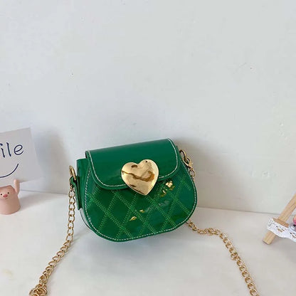 Children's Crossbody Bags Cute Little Girls Mini Shoulder Bag for Kids Fashion Heart Pattern Coin Purse Small Handbags