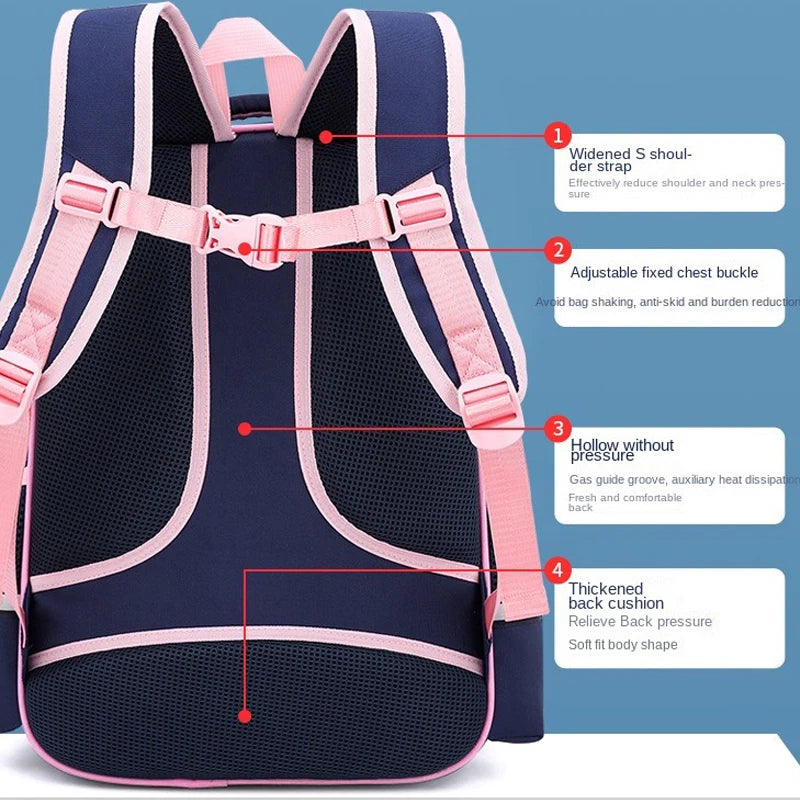 Children's School Backpack for Girls Kawaii School Bag Handbag Teenagers Backpacks for Students Kids Bags