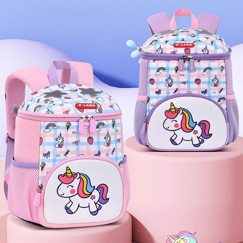 Children's School Bag Fashion Unicorn Design Toddler Girls School Backpack Primary Student Schoolbag Mochila Escolar Niña Gift