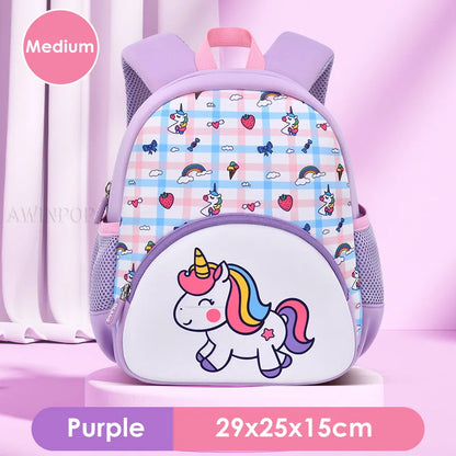 Children's School Bag Fashion Unicorn Design Toddler Girls School Backpack Primary Student Schoolbag Mochila Escolar Niña Gift
