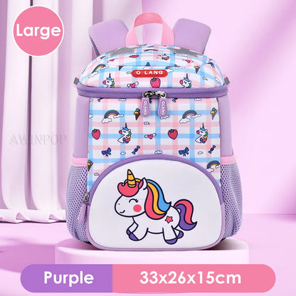 Children's School Bag Fashion Unicorn Design Toddler Girls School Backpack Primary Student Schoolbag Mochila Escolar Niña Gift
