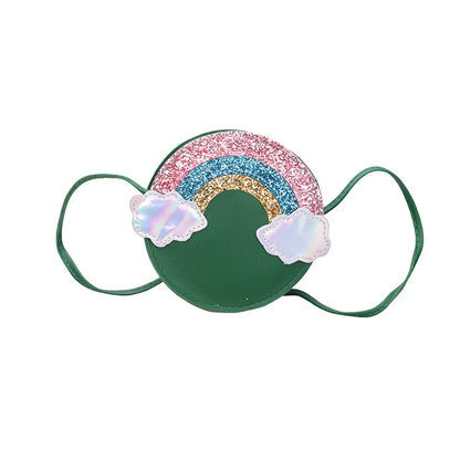 Children's bag female 2022 new primary school cartoon cute rainbow coin purse female mini messenger bag coin purse clutch bag