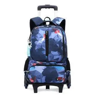 Children's trolley bag 2/6 wheel school bags Primary camouflage school backpack Tourist trolley case kids schoolbag