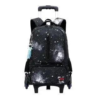 Children's trolley bag 2/6 wheel school bags Primary camouflage school backpack Tourist trolley case kids schoolbag