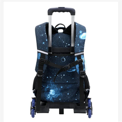 Children's trolley bag 2/6 wheel school bags Primary camouflage school backpack Tourist trolley case kids schoolbag