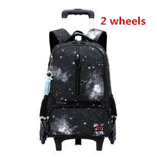 Children's trolley bag 2/6 wheel school bags Primary camouflage school backpack Tourist trolley case kids schoolbag