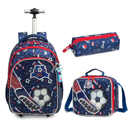 Children school Rolling Backpack Bag School Wheeled Backpack for girls SchooTrolley Bag Wheels Kids Travel luggage Trolley Bags