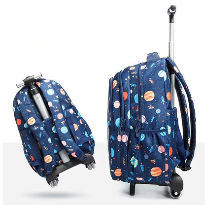 Children school Rolling Backpack Bag School Wheeled Backpack for girls SchooTrolley Bag Wheels Kids Travel luggage Trolley Bags