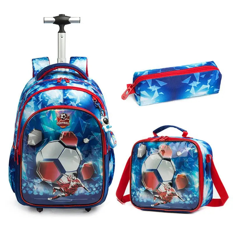 Children school Rolling Backpack Bag School Wheeled Backpack for girls SchooTrolley Bag Wheels Kids Travel luggage Trolley Bags