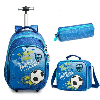 Children school Rolling Backpack Bag School Wheeled Backpack for girls SchooTrolley Bag Wheels Kids Travel luggage Trolley Bags