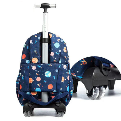 Children school Rolling Backpack Bag School Wheeled Backpack for girls SchooTrolley Bag Wheels Kids Travel luggage Trolley Bags