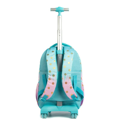 Children school Rolling Backpack Bag School Wheeled Backpack for girls SchooTrolley Bag Wheels Kids Travel luggage Trolley Bags