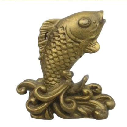 China's copper rich auspicious carp statue of rare collection metal handicraft