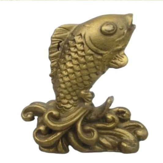 China's copper rich auspicious carp statue of rare collection metal handicraft