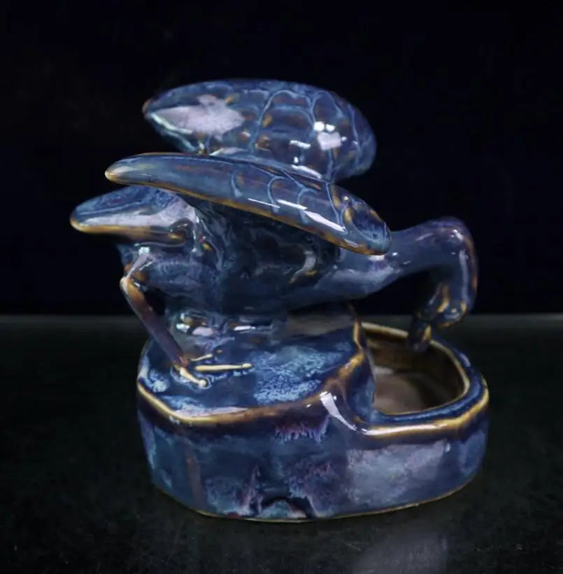 China Blue and white ceramic Goose pen wash crafts statue