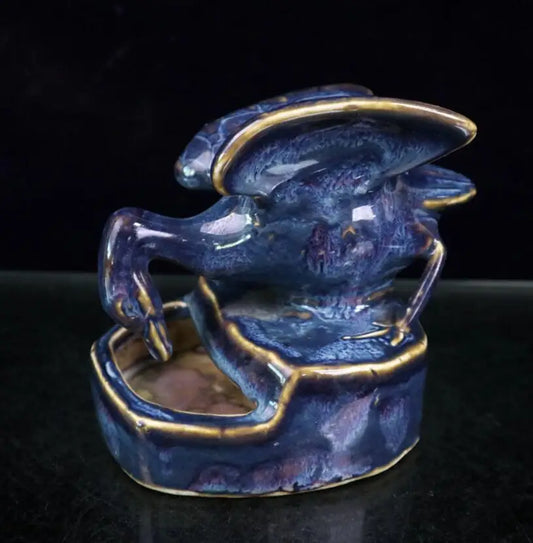 China Blue and white ceramic Goose pen wash crafts statue
