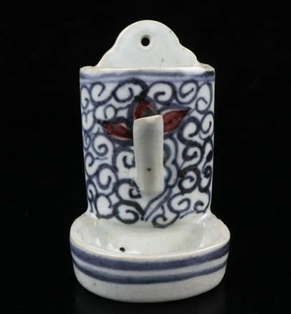 China Blue and white ceramic Oil lamp crafts statue
