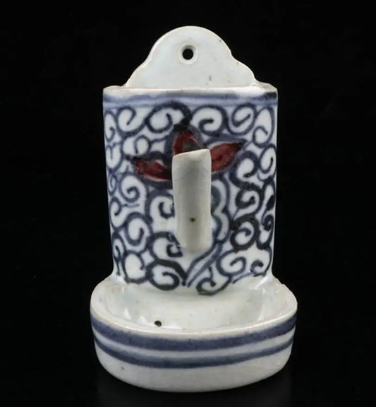 China Blue and white ceramic Oil lamp crafts statue