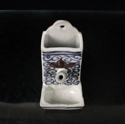 China Blue and white ceramic Oil lamp crafts statue