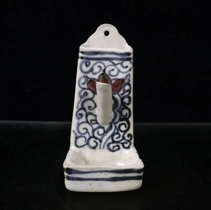 China Blue and white ceramic Oil lamp crafts statue