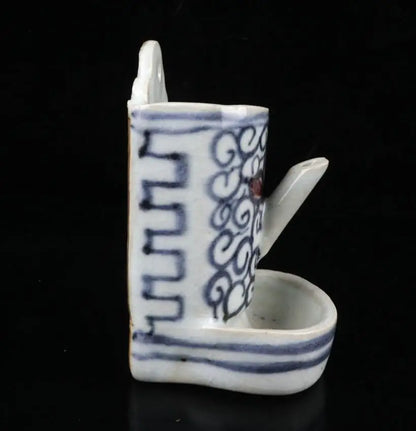 China Blue and white ceramic Oil lamp crafts statue