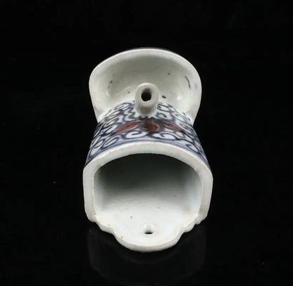 China Blue and white ceramic Oil lamp crafts statue