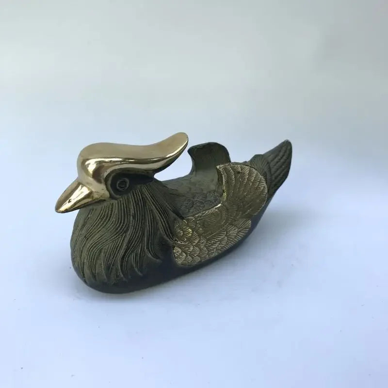 China Brass Archaize Mandarin Duck Crafts Statue A Pair