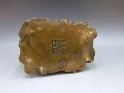 China Brass Copper Fengshui ruyi Wealth Dragon Turtle tortoise Statue