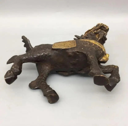 China Brass Gilding Kirin Crafts Statue A Pair