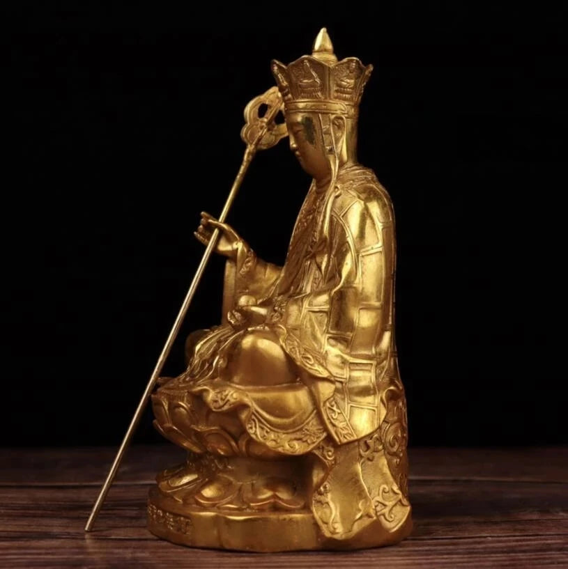 China Brass Ksitigarbha Crafts Buddhism Statue