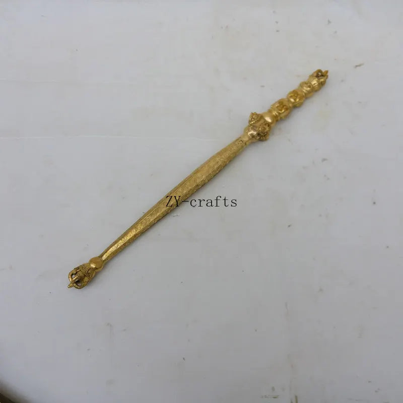 China Buddhism Brass Exorcism Vajra Pestle Crafts Statue
